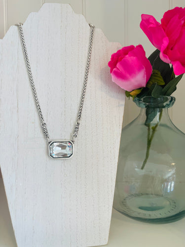 Handmade Sultans Rectangle Pewter Necklace