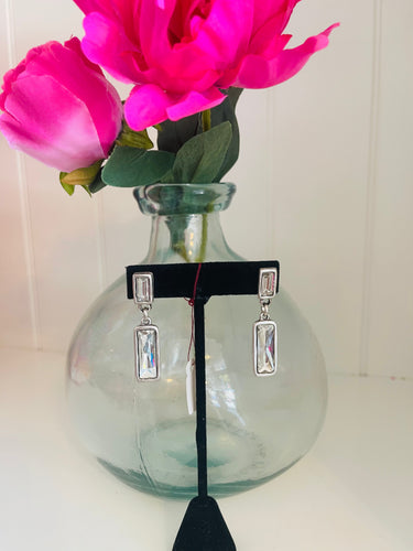 Handmade Crystal Pewter Earrings