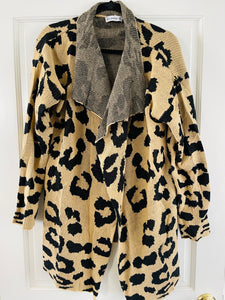 Leopard Open Front Cardigan