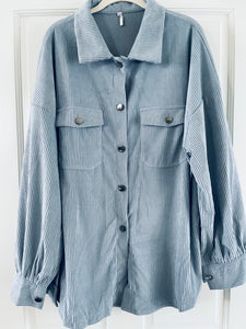 Stripped Solid Button Jacket