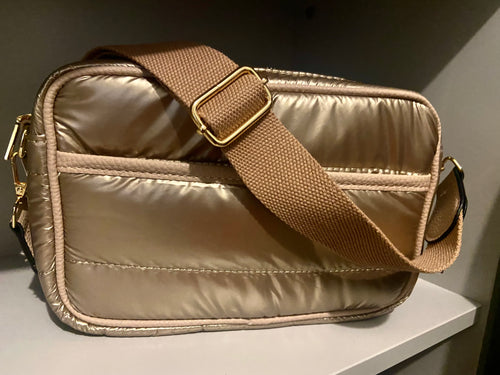 Solid Rectangle Puffer Crossbody Bag